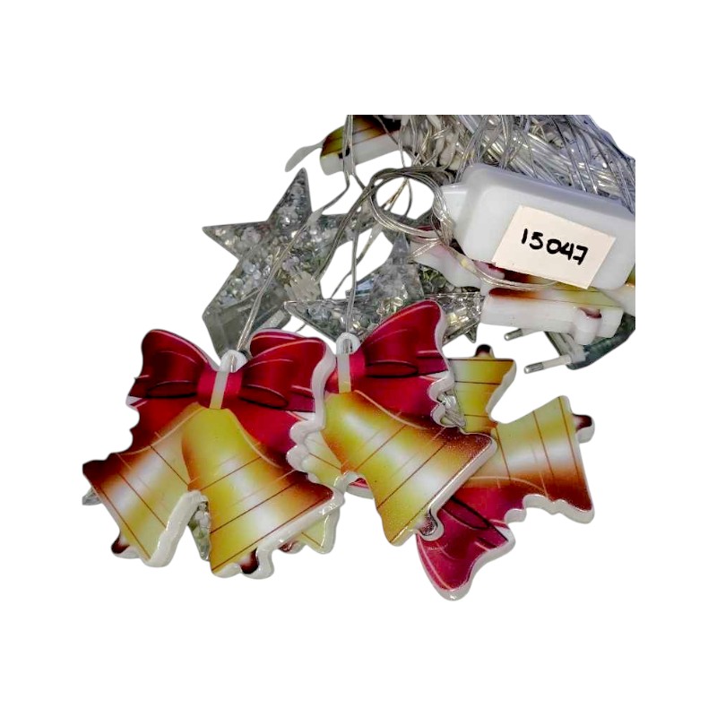 Χριστουγεννιάτικα διακοσμητικά φώτα LED - Κουρτίνα - Καμπάνες - 10-110L - 150470