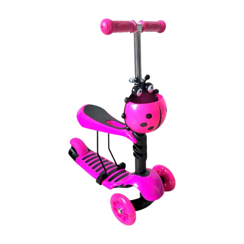 Παιδικό πατίνι τρίκυκλο με κάθισμα - NLD-686 - 630114 - Pink