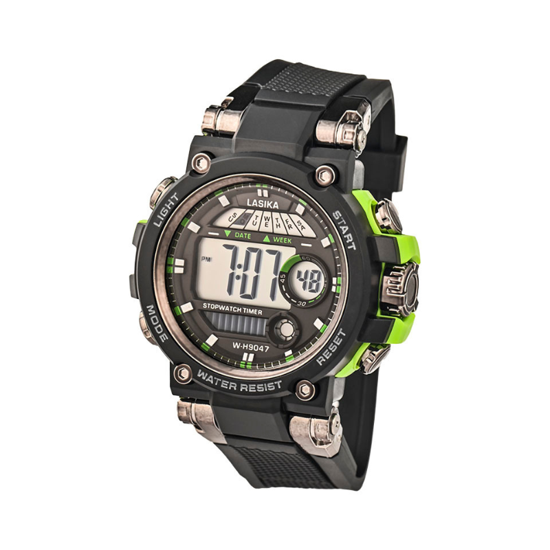 Ψηφιακό ρολόι χειρός - LS9047 - Lasika - 817322 - Black/Green