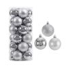 Σετ Χριστουγεννιάτικες μπάλες - 8cm - 24pcs - 326109 - Silver